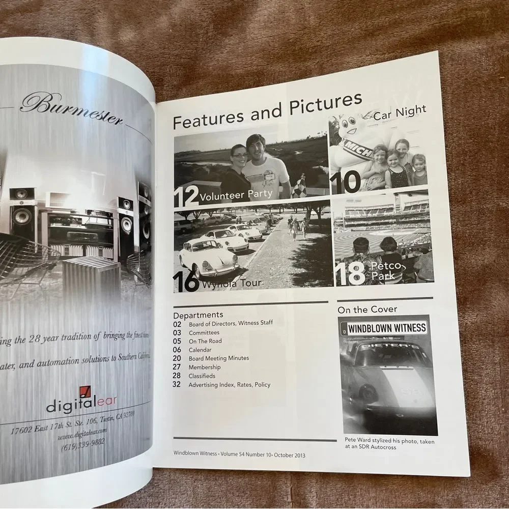 Windblown Witness Magazine Porsche Club of California October 2013